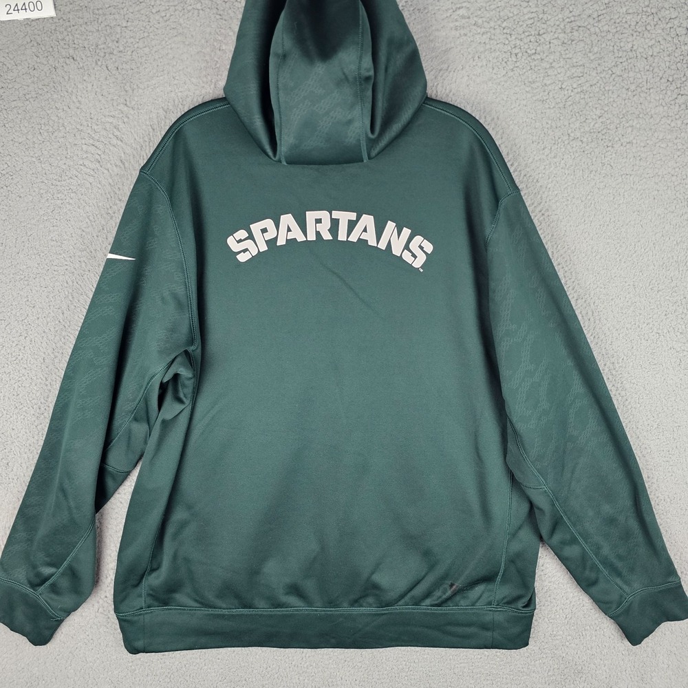 Michigan State Spartans Hoodie Mens XL Therma Fit Nike NCAA Football Sports - Picture 2 of 10